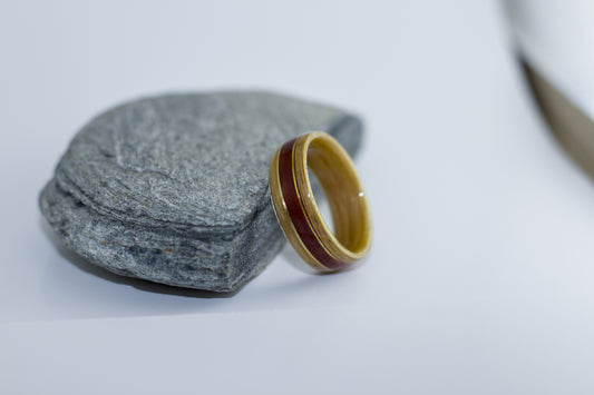 White Oak with Padauk and Brass Inlay